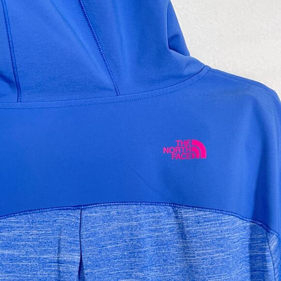 The North Face Dynamix Hoodie Women's XL Blue Soft Inside Pullover Zip Pockets - Picture 3 of 11